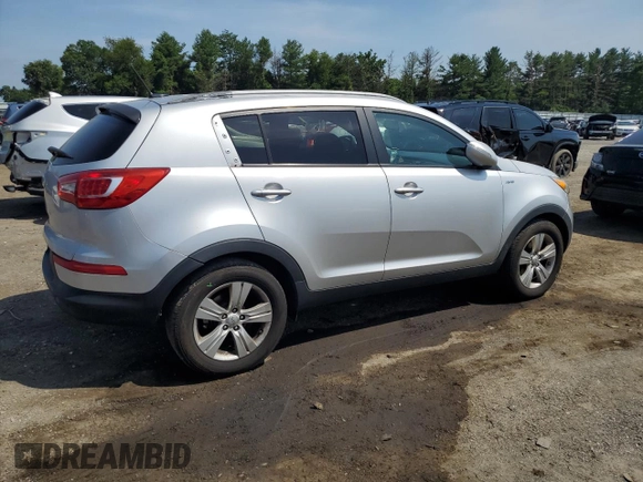 2013 Kia Sportage LX with VIN KNDPBCA24D7521374, listed as a Copart auction lot 61654725 with 146,378 mi miles and Salvage title. Bid and sale history available at DreamBid. Image 3.