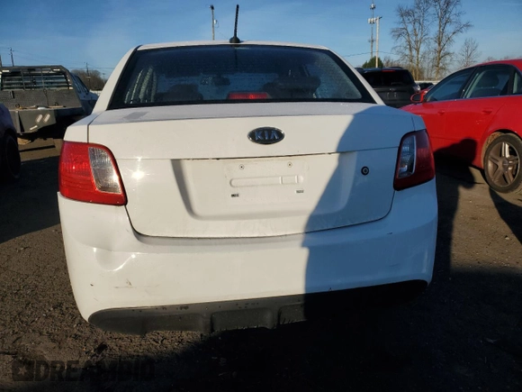 2010 Kia Rio LX with VIN KNADH4A35A6691869, listed as a Copart auction lot 42025785 with 126,381 mi miles and Salvage Title. Bid and sale history available at carsss.com. Image 6.