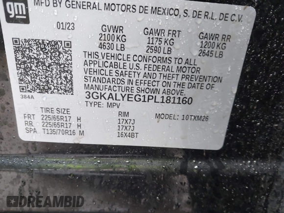 2023 GMC Terrain AT4 с VIN 3GKALYEG1PL181160, выставлен на аукционе IAAI как лот 41678720 с пробегом 28 376 миль миль и . История ставок и продаж доступна на DreamBid. Изображение 9.