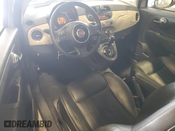 2012 FIAT 500 Lounge with VIN 3C3CFFER4CT382843, listed as a Copart auction lot 63060105 with 94,660 mi miles and Salvage title. Bid and sale history available at DreamBid. Image 8.
