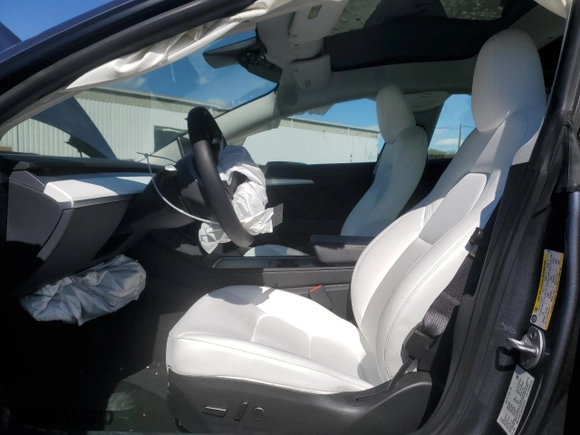 2023 Tesla Model 3 with VIN 5YJ3E1EA4PF670314, listed as a Copart auction lot 48144885 with 25,359 mi miles and Salvage Title. Bid and sale history available at carsss.com. Image 7.