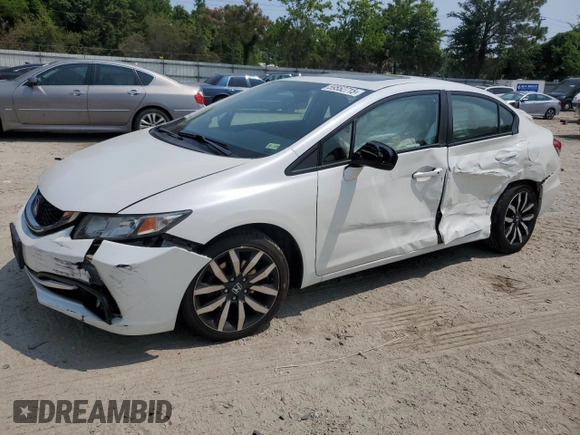 2015 Honda Civic EX-L z VIN 19XFB2F94FE205715, wystawiony jako Copart lot #59552715 z przebiegiem 68 145 mil mil oraz Szkoda całkowita • Salvage title. Historia ofert i sprzedaży dostępna na DreamBid. Obrazek 1.