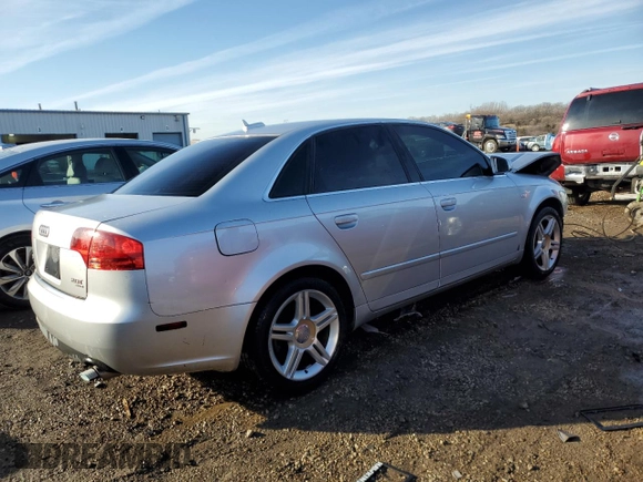 2006 Audi A4 2.0T with VIN WAUDF78E66A172753, listed as a Copart auction lot 44710485 with 191,059 mi miles and Non Repairable. Bid and sale history available at carsss.com. Image 3.