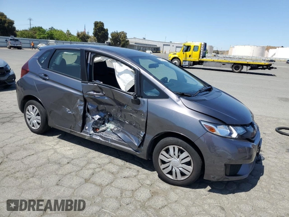 2017 Honda Fit LX with VIN JHMGK5H55HS003948, listed as a Copart auction lot 62542855 with 28,739 mi miles and Salvage title. Bid and sale history available at DreamBid. Image 4.