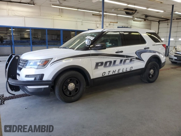 2018 Ford Police Interceptor Utility с VIN 1FM5K8AR3JGB34792, выставлен на аукционе Copart как лот 59201415 с пробегом 52 825 миль миль и Списание • Salvage title. История ставок и продаж доступна на DreamBid. Изображение 1.