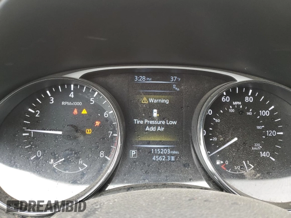 2016 Nissan Rogue SL with VIN 5N1AT2MV7GC798451, listed as a Copart auction lot 49814165 with 115,203 mi miles and Salvage Title. Bid and sale history available at DreamBid. Image 9.