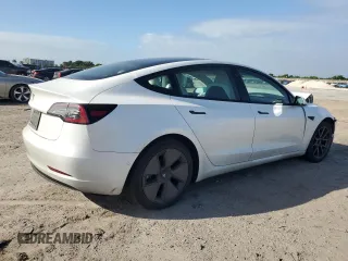 2021 Tesla Model 3 Standard Range Plus with VIN 5YJ3E1EA4MF089259, listed as a Copart auction lot 75398924 with 32,166 mi miles and Salvage Title. Bid and sale history available at DreamBid. Image 3.