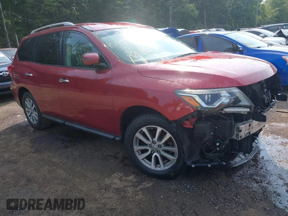 2017 Nissan Pathfinder SV with VIN 5N1DR2MN4HC673145, listed as a IAAI auction lot 42429907 with 137,099 mi miles and . Bid and sale history available at DreamBid. Image 1.