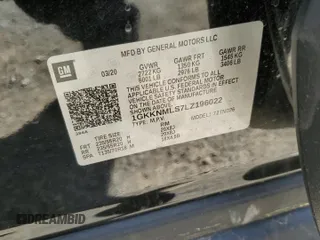 2020 GMC Acadia SLT with VIN 1GKKNMLS7LZ196022, listed as a Copart auction lot 49728685 with 73,598 mi miles and Salvage Title. Bid and sale history available at DreamBid. Image 14.
