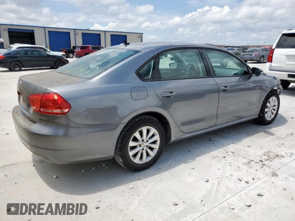 2012 Volkswagen Passat S with VIN 1VWAH7A30CC096307, listed as a Copart auction lot 63199545 with 120,348 mi miles and Salvage title. Bid and sale history available at DreamBid. Image 3.