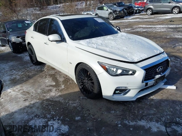 2018 Infiniti Q50 3.0t SPORT with VIN JN1EV7AR0JM430069, listed as a IAAI auction lot 41386106 with 44,748 mi miles. Bid and sale history available at carsss.com. Image 1.