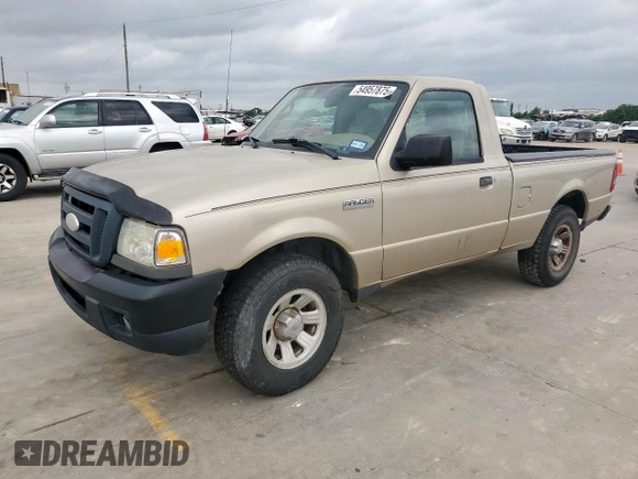 2007 Ford Ranger XL with VIN 1FTYR10D07PA13317, listed as a Copart auction lot 54957875 with 187,479 mi miles and Clean Title. Bid and sale history available at carsss.com. Image 1.