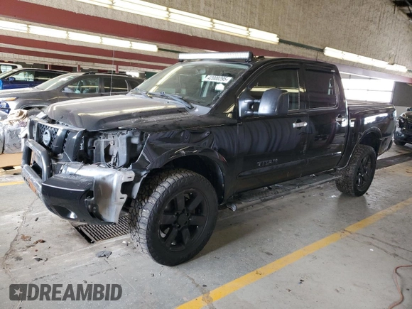 2011 Nissan Titan Pro-4X with VIN 1N6AA0EC5BN307980, listed as a Copart auction lot 42000295 with 168,335 mi miles and Salvage title. Bid and sale history available at DreamBid. Image 1.