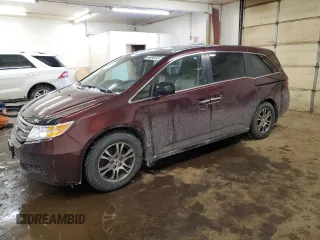 2013 Honda Odyssey EX-L with VIN 5FNRL5H60DB047072, listed as a Copart auction lot 45495415 with 161,028 mi miles and Salvage Title. Bid and sale history available at DreamBid. Image 1.