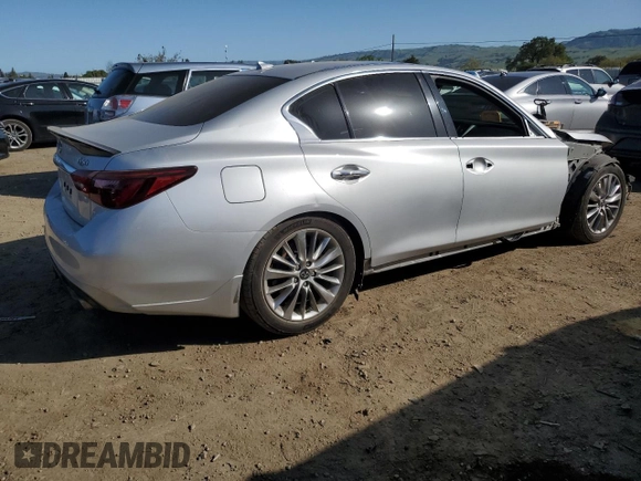 2019 Infiniti Q50 Luxe z VIN JN1EV7AP4KM543474, wystawiony jako Copart lot #52426585 z przebiegiem 50 435 mil mil oraz Szkoda całkowita • Salvage title. Historia ofert i sprzedaży dostępna na DreamBid. Obrazek 3.