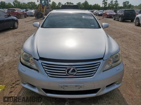 2010 Lexus LS 460 with VIN JTHBL5EF7A5092639, listed as a Copart auction lot 58069975 with 186,078 mi miles and Salvage title. Bid and sale history available at DreamBid. Image 5.