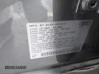 2017 Audi Q7 Premium Plus with VIN WA1LAAF71HD054278, listed as a IAAI auction lot 41391066 with 100,201 mi miles. Bid and sale history available at carsss.com. Image 9.
