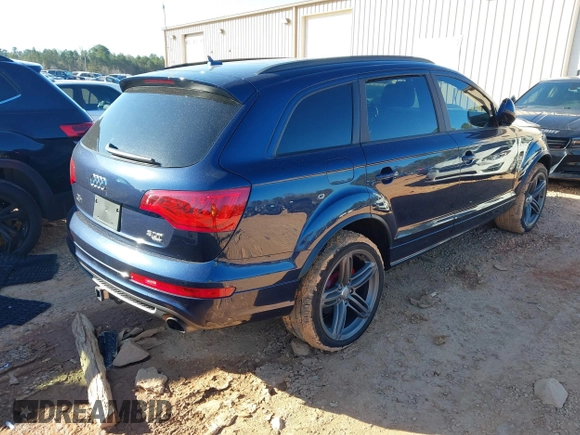 2014 Audi Q7 3.0T S line Prestige with VIN WA1DGAFEXED018456, listed as a IAAI auction lot 41705494 with 114,760 mi miles. Bid and sale history available at carsss.com. Image 4.