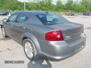 2013 Dodge Avenger SE with VIN 1C3CDZAB2DN637426, listed as a IAAI auction lot 42116863 with 95,597 mi miles. Bid and sale history available at carsss.com. Image 3.