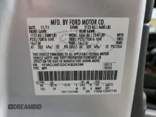 2012 Ford Escape Limited with VIN 1FMCU9EG3CKB29396, listed as a Copart auction lot 61801805 with 181,922 mi miles and Clean title. Bid and sale history available at DreamBid. Image 13.