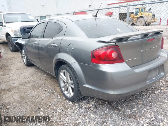 2013 Dodge Avenger SXT with VIN 1C3CDZCB1DN576762, listed as a IAAI auction lot 41938493 with 168,149 mi miles and . Bid and sale history available at carsss.com. Image 3.