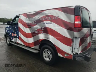 2019 Chevrolet Express Cargo Van with VIN 1GCWGAFG8K1229135, listed as a Copart auction lot 45114855 with 33,244 mi miles and Salvage Title. Bid and sale history available at carsss.com. Image 2.