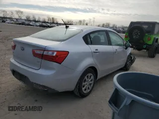 2015 Kia Rio LX with VIN KNADM4A37F6497234, listed as a Copart auction lot 45778255 with 118,002 mi miles and Salvage Title. Bid and sale history available at carsss.com. Image 3.