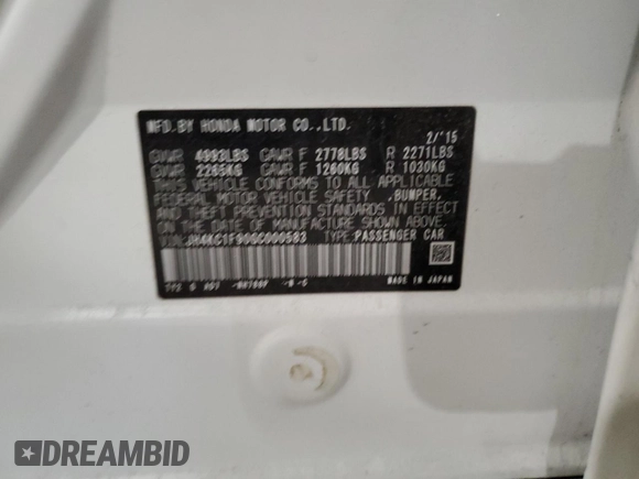 2016 Acura RLX Advance z VIN JH4KC1F90GC000583, wystawiony jako Copart lot #46189225 z przebiegiem 71 082 mil mil oraz Szkoda całkowita • Salvage title. Historia ofert i sprzedaży dostępna na DreamBid. Obrazek 12.