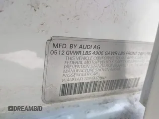 2013 Audi A4 Premium Plus z VIN WAUFFAFL2DN007960, wystawiony jako IAAI lot #42017057 z przebiegiem 104 347 mil mil oraz . Historia ofert i sprzedaży dostępna na DreamBid. Obrazek 9.