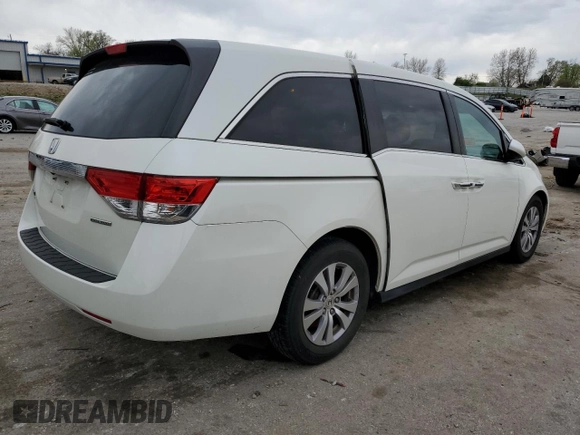 2017 Honda Odyssey SE with VIN 5FNRL5H36HB024018, listed as a Copart auction lot 52437385 with 105,175 mi miles and Salvage Title. Bid and sale history available at carsss.com. Image 3.