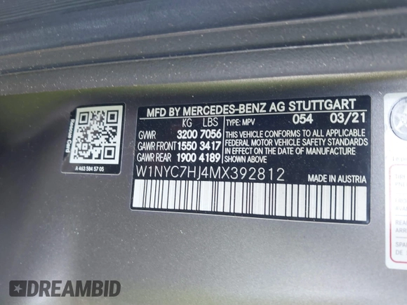 2021 Mercedes-Benz G 63 AMG z VIN W1NYC7HJ4MX392812, wystawiony jako IAAI lot #42027873 z przebiegiem Nie podano mil oraz . Historia ofert i sprzedaży dostępna na DreamBid. Obrazek 9.