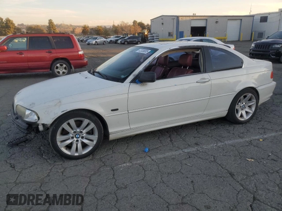 2001 BMW 3 Series 330Ci with VIN WBABN53451JU36194, listed as a Copart auction lot 42038005 with 159,293 mi miles and Salvage Title. Bid and sale history available at carsss.com. Image 1.