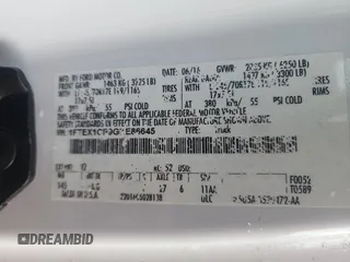 2016 Ford F-150 XL z VIN 1FTEX1CP9GKE86645, wystawiony jako Copart lot #62174045 z przebiegiem 94 834 mil mil oraz Czysty tytuł • Clean title. Historia ofert i sprzedaży dostępna na DreamBid. Obrazek 10.
