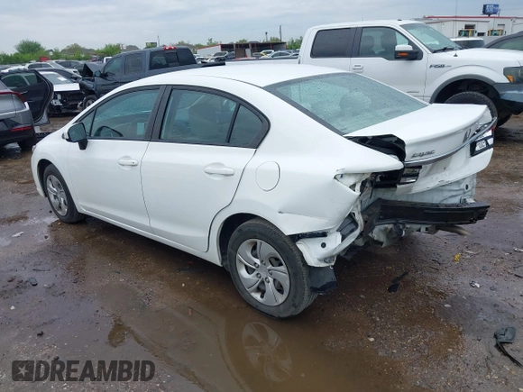 2014 Honda Civic LX z VIN 19XFB2F52EE211993, wystawiony jako IAAI lot #41895675 z przebiegiem 90 857 mil mil oraz . Historia ofert i sprzedaży dostępna na DreamBid. Obrazek 3.