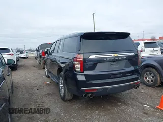 2023 Chevrolet Suburban Premier with VIN 1GNSKFKD5PR421523, listed as a IAAI auction lot 41120056 with 43,172 mi miles. Bid and sale history available at carsss.com. Image 3.