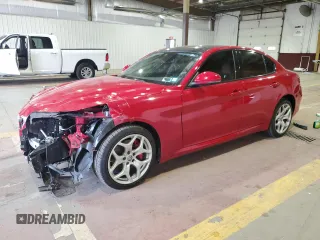 2019 Alfa Romeo Giulia Ti with VIN ZARFANBN8K7611701, listed as a Copart auction lot 65389955 with 49,584 mi miles and Salvage title. Bid and sale history available at DreamBid. Image 1.