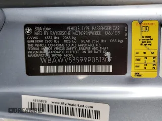 2009 BMW 3 Series 328i xDrive with VIN WBAWV53599P081307, listed as a Copart auction lot 86952404 with 175,556 mi miles and Salvage Title. Bid and sale history available at carsss.com. Image 12.