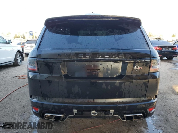 2021 Land Rover Range Rover Sport SVR with VIN SALWZ2RE8MA789212, listed as a Copart auction lot 75075584 with 42,192 mi miles and Salvage Title. Bid and sale history available at DreamBid. Image 6.
