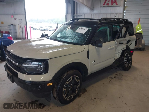 2024 Ford Bronco Sport Outer Banks with VIN 3FMCR9C69RRF55495, listed as a IAAI auction lot 42116001 with 2,834 mi miles and . Bid and sale history available at DreamBid. Image 2.