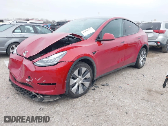 2023 Tesla Model Y Long Range with VIN 7SAYGDEE6PA027497, listed as a IAAI auction lot 41491072 with 24,962 mi miles and . Bid and sale history available at DreamBid. Image 19.