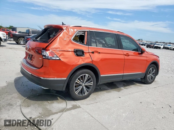 2018 Volkswagen Tiguan SEL с VIN 3VV3B7AX6JM021060, выставлен на аукционе Copart как лот 57887515 с пробегом 20 176 миль миль и На запчасти • Non repairable. История ставок и продаж доступна на DreamBid. Изображение 3.