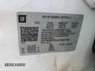 2018 Cadillac XT5 Premium Luxury FWD with VIN 1GYKNERS6JZ187795, listed as a Copart auction lot 52700085 with 61,551 mi miles and Salvage Title. Bid and sale history available at carsss.com. Image 13.