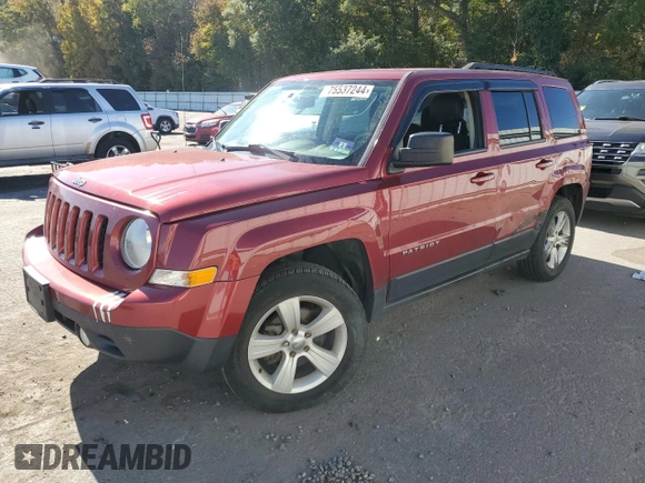 2017 Jeep Patriot Sport with VIN 1C4NJPBB6HD207412, listed as a Copart auction lot 75537244 with 96,493 mi miles and Salvage title. Bid and sale history available at DreamBid. Image 1.