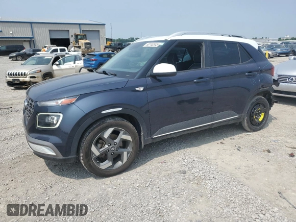 2020 Hyundai Venue SEL with VIN KMHRC8A33LU014182, listed as a Copart auction lot 60740345 with 75,616 mi miles and Salvage title. Bid and sale history available at DreamBid. Image 1.