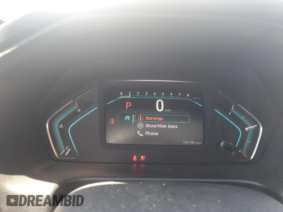 2018 Honda Odyssey EX-L z VIN 5FNRL6H74JB033475, wystawiony jako Copart lot #55736415 z przebiegiem 104 108 mil mil oraz Szkoda całkowita • Salvage title. Historia ofert i sprzedaży dostępna na DreamBid. Obrazek 9.