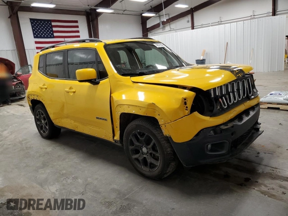 2018 Jeep Renegade Latitude with VIN ZACCJABB5JPJ68563, listed as a Copart auction lot 48377865 with Not provided miles and Salvage title. Bid and sale history available at DreamBid. Image 4.