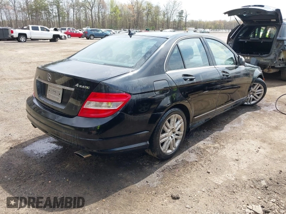 2009 Mercedes-Benz C-Class 3.0L Sport with VIN WDDGF81X99R070764, listed as a IAAI auction lot 41971687 with 142,718 mi miles. Bid and sale history available at carsss.com. Image 4.