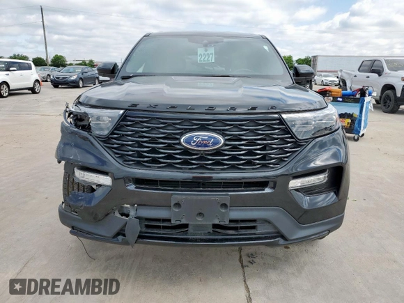 2022 Ford Explorer ST-Line with VIN 1FMSK7KH0NGB06232, listed as a Copart auction lot 55679435 with 52,499 mi miles and Salvage title. Bid and sale history available at DreamBid. Image 5.