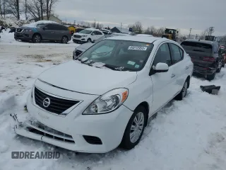 2014 Nissan Versa S Plus with VIN 3N1CN7AP0EL836424, listed as a Copart auction lot 44212955 with 74,758 mi miles and Salvage Title. Bid and sale history available at DreamBid. Image 1.