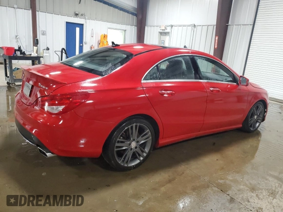2015 Mercedes-Benz CLA 250 with VIN WDDSJ4GB9FN183680, listed as a Copart auction lot 56466785 with 115,439 mi miles and Salvage Title. Bid and sale history available at DreamBid. Image 3.